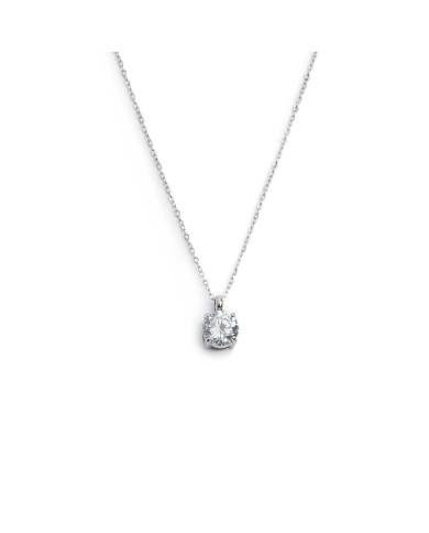 Collana catena cutting cross zircone centrale 7mm