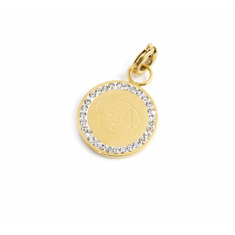 CHARM CON CANE E CRISTALLI