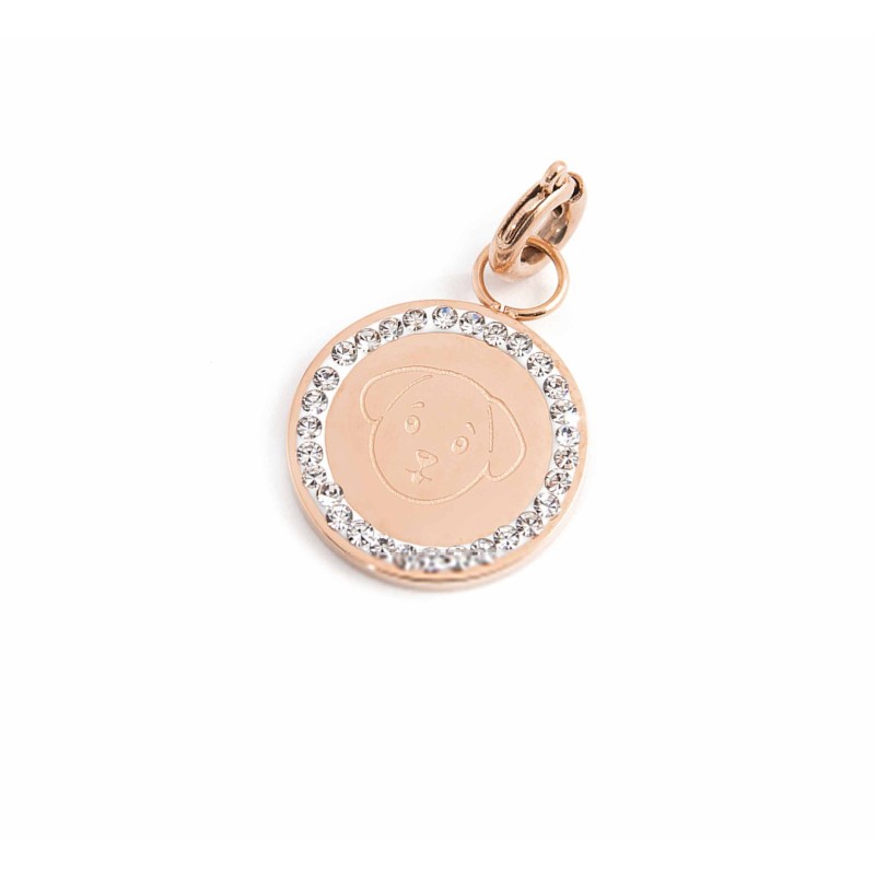 Charm cane con cristalli