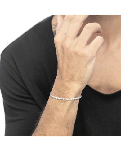 Bracciale con perle ovali