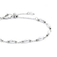 Bracciale catena con perle irregolari