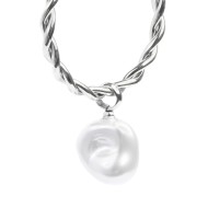 OR ACC MONO CERCHIO RITORTO D2,7CM CON PERLA IRR. PEND