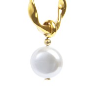 OR ACC MONO CERCHIO RITORTO D1,4CM CON PERLA IRR. PEND