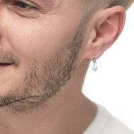 OR ACC MONO CERCHIO RITORTO D1,4CM CON PERLA IRR. PEND