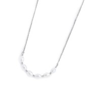 COLLANA ACC CAT CON CENTRALE CON PERLE OVALI