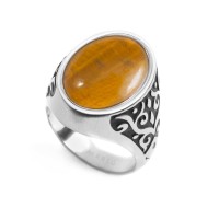 PIASTRINA OVALE PIETRA COMPOSITA BOMBATA