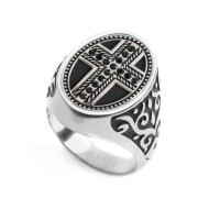 Piastrina ovale croce changy