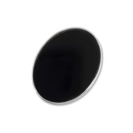 Piastrina ovale smalto nero changy