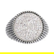 PIASTRTINA TONDA CON CRISTALLI