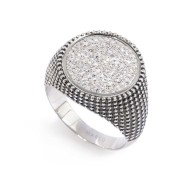 PIASTRTINA TONDA CON CRISTALLI