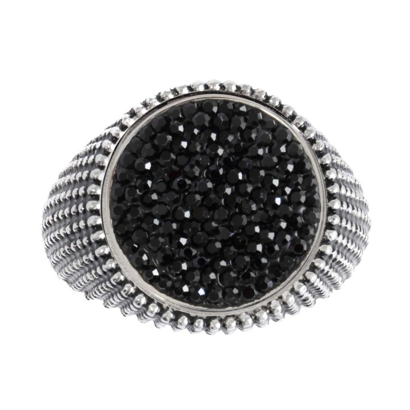 Piastrina tonda con cristalli changy