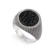 Piastrina tonda con cristalli changy