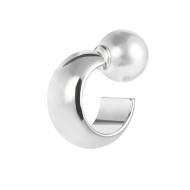 Orecchino a lobo a cerchietto 1,8cm con chiusura perla