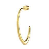 Orecchino a lobo ovale con chiusura perla