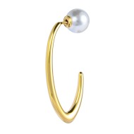 Orecchino a lobo ovale con chiusura perla