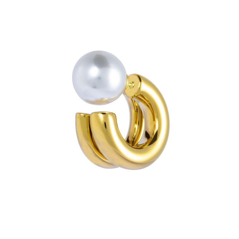 OR ACC MONO CERCHIO DOPPIO D2,1CM CON CHIUSURA PERLA