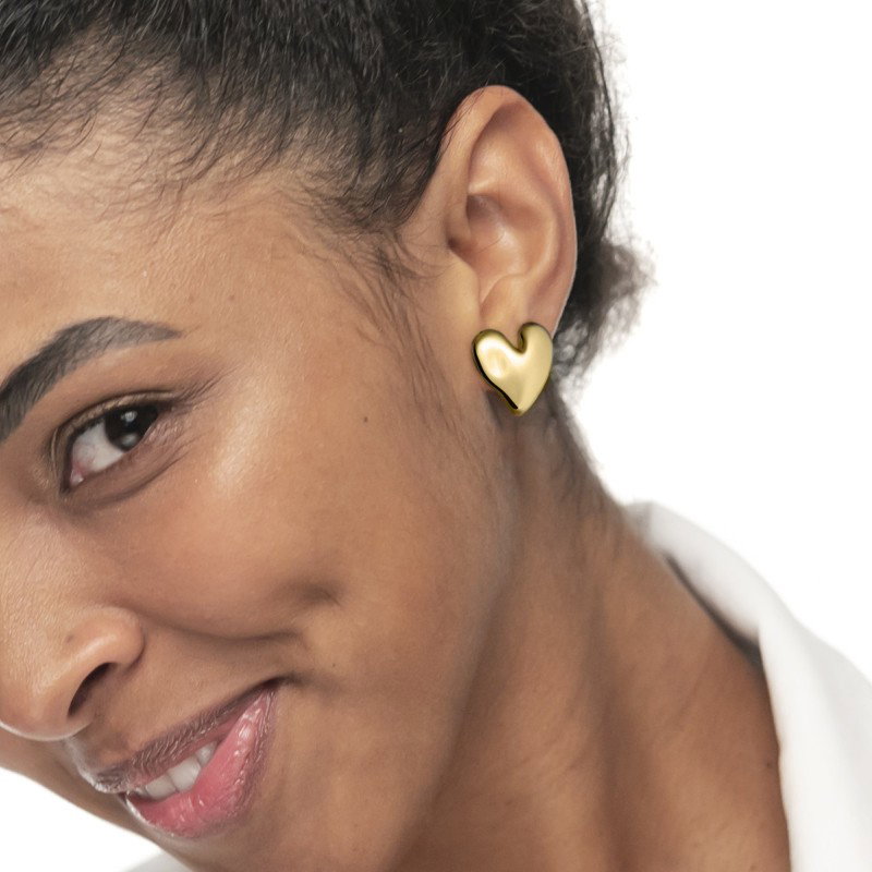 Orecchino a lobo cuore irregolare 2,1cm