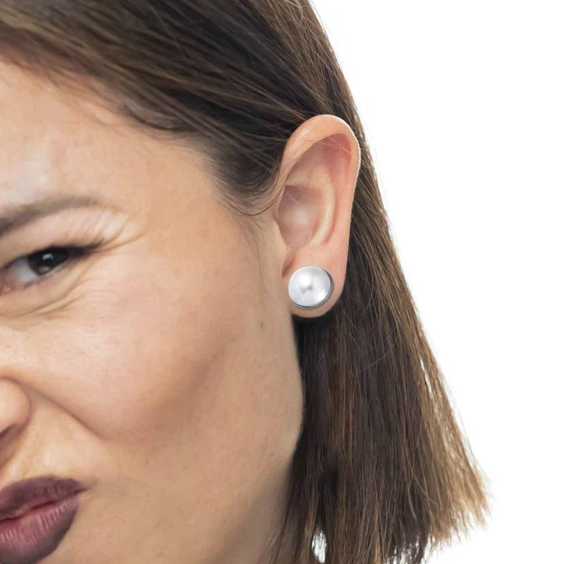 Orecchino a lobo con perla 1,5cm