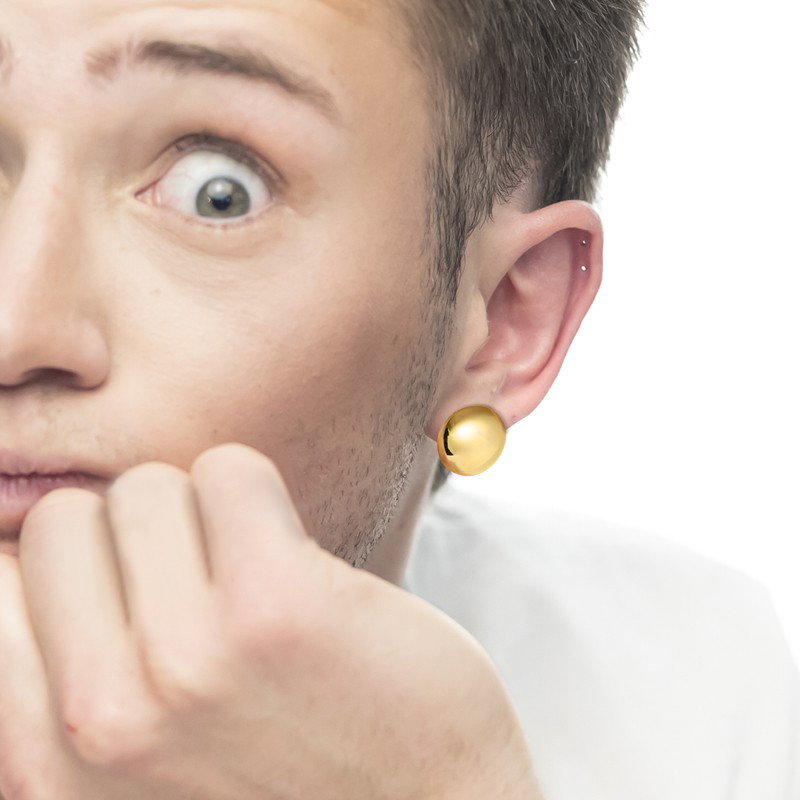 Orecchino a lobo bottone 2,5cm