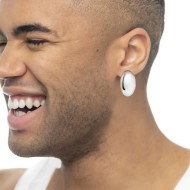 Orecchino a lobo bottone ovale 2,8cm