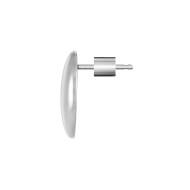 Orecchino a lobo bottone ovale 1,6cm