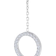 S.S EARRING WITH TWO ROUND ELEMENTS S.steel single earring on the top round element 8,50 mm diameter with round white cz stone 1