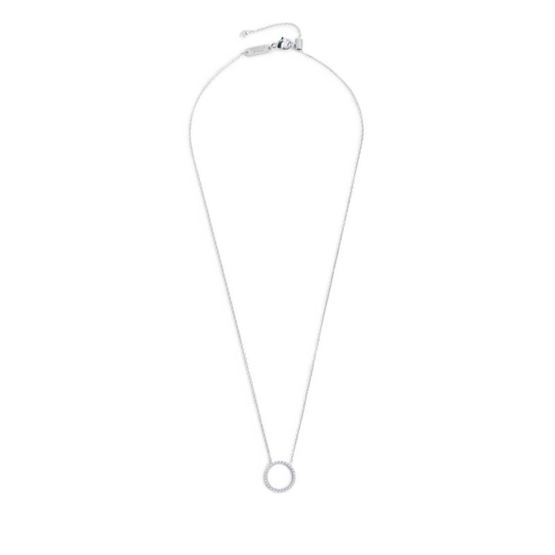Collana cerchio 1,4cm con zirconi bianchi