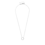 Collana cerchio 1,4cm con zirconi bianchi