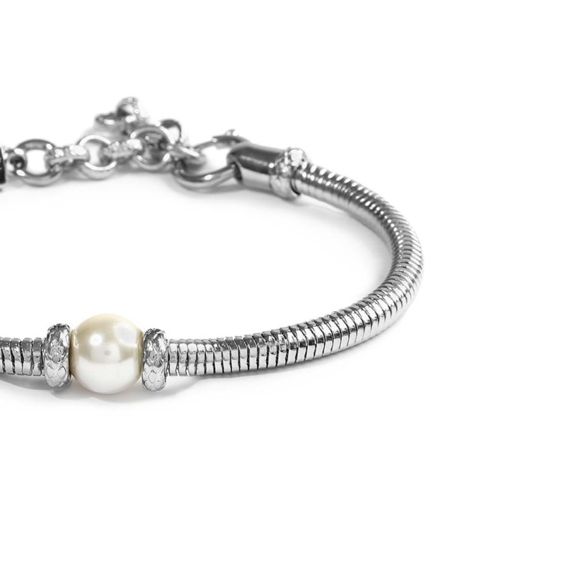 Bracciale catena snake con sfera centrale