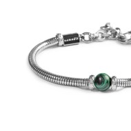Bracciale catena snake con sfera centrale
