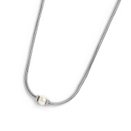 Collana catena snake con sfera centrale