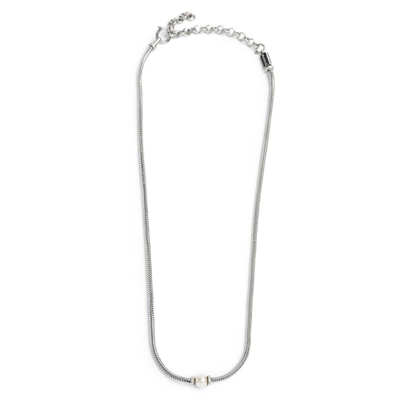 Collana catena snake con sfera centrale