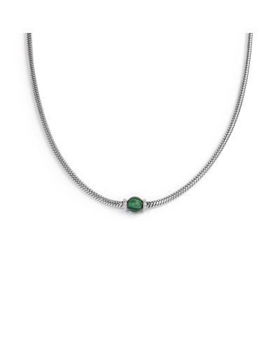 Collana catena snake con sfera centrale