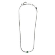 Collana catena snake con sfera centrale