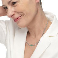 Collana catena snake con sfera centrale