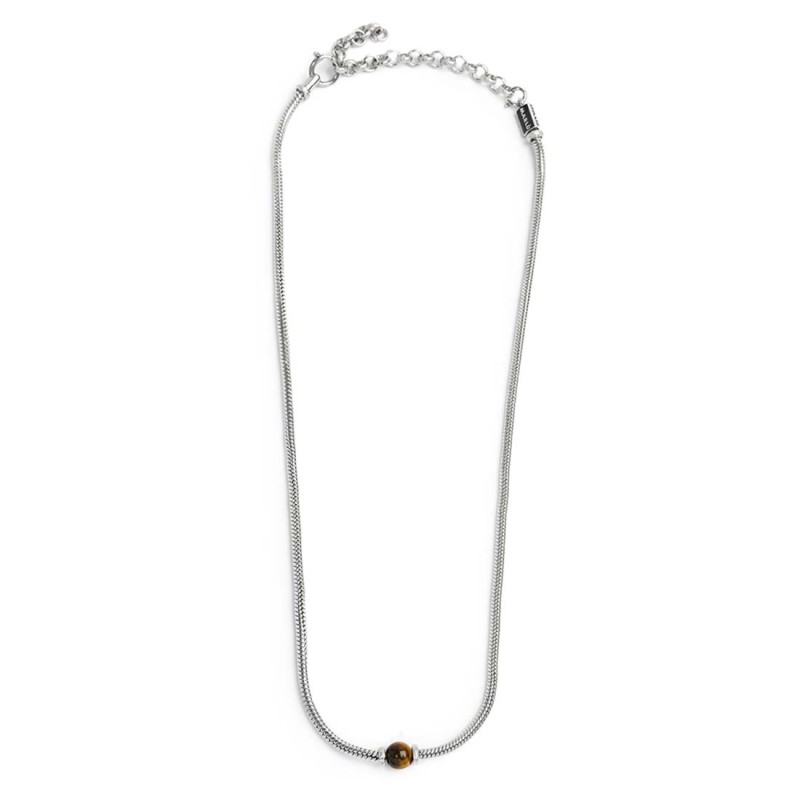 Collana catena snake con sfera centrale