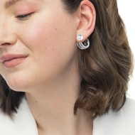 OR ACC MONO CERCHIO DOPPIO D2,1CM CON CHIUSURA PERLA