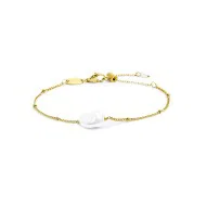 Bracciali con perle ovali e perle irregolari