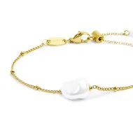 Bracciali con perle ovali e perle irregolari