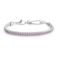 Bracciale tennis e bracciale con perla