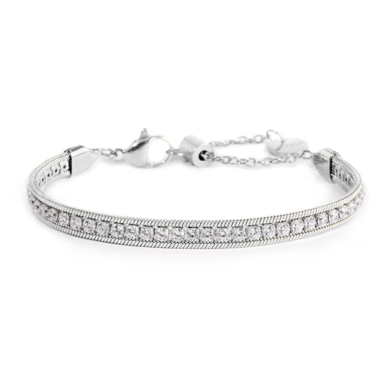 Bracciale tennis e bracciale con perla