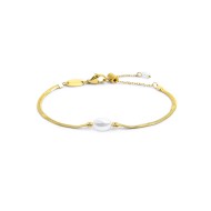 Bracciale tennis e bracciale con perla