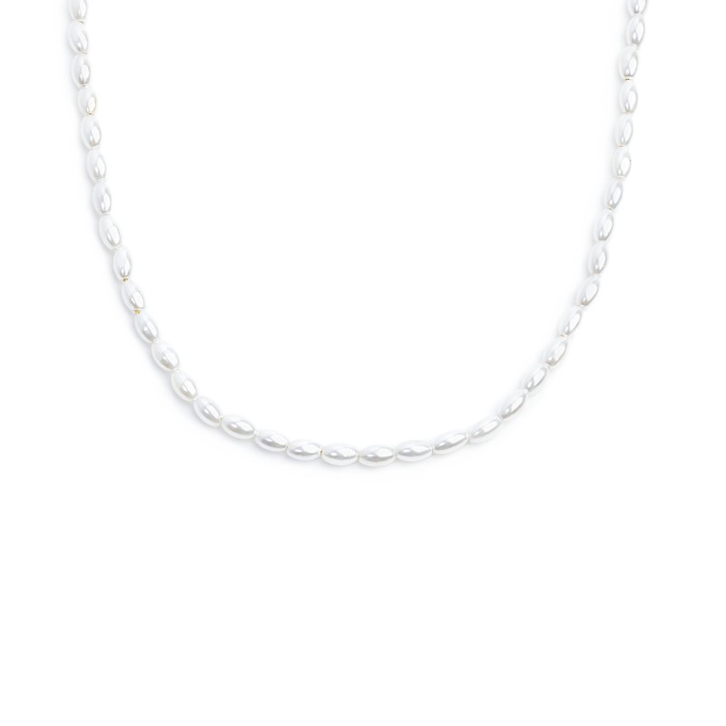 Collana con zircone nero e collana con perle