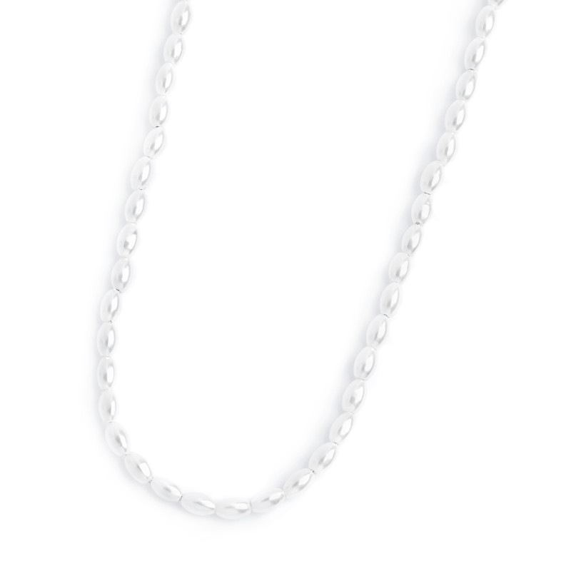 Collana con zircone nero e collana con perle