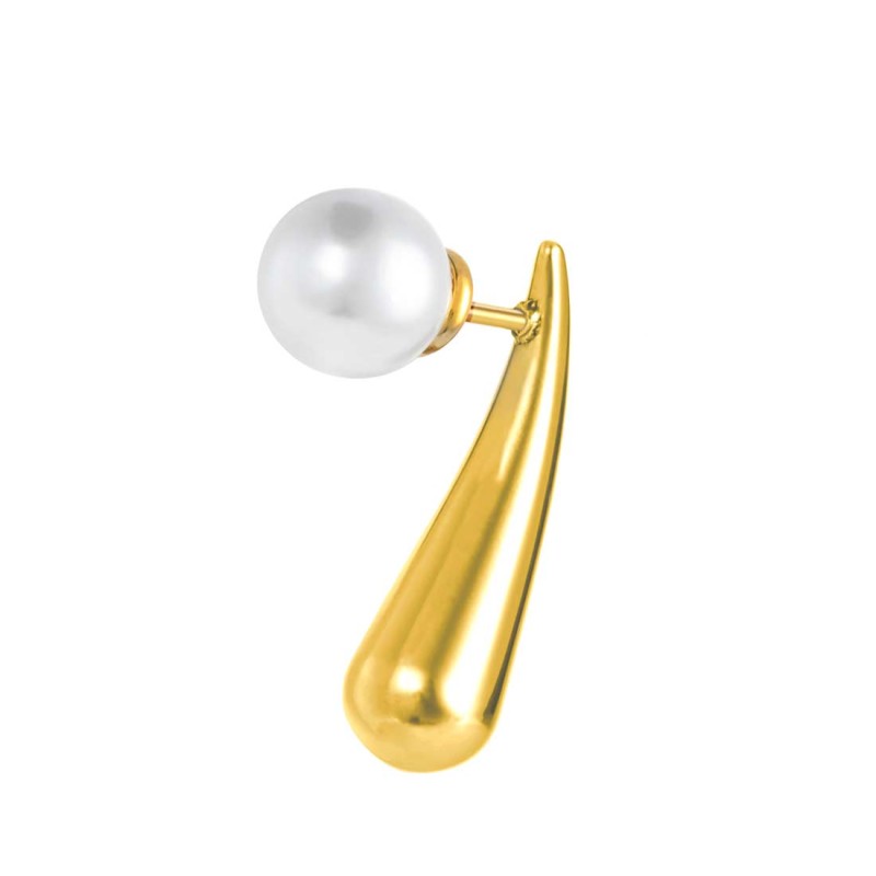 OR ACC MONO A GOCCIA L 2,2CM CON CHIUSURA PERLA