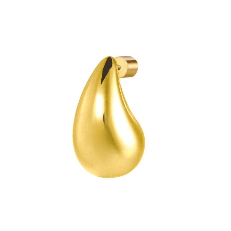 Orecchino a lobo goccia 1,8 cm con chiusura perla