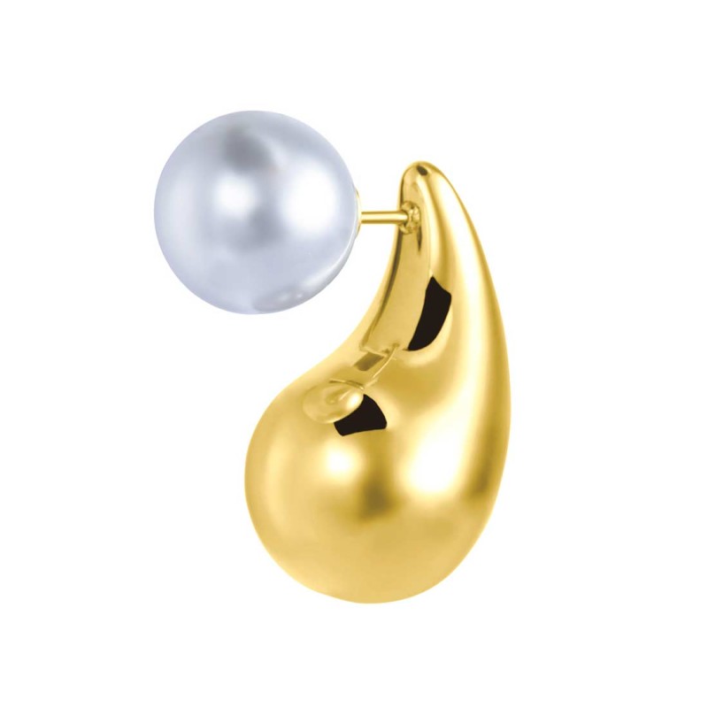 OR ACC MONO A GOCCIA L 2,6CM CON CHIUSURA PERLA