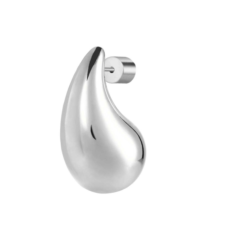 Orecchino a lobo goccia 2,6 cm con chiusura perla