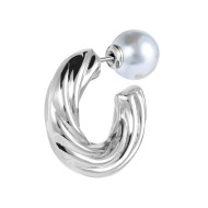 OR ACC MONO CERCHIO APERTO CON TEXTURE CON CHIUSURA PERLA