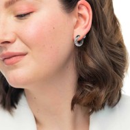 OR ACC MONO CERCHIO APERTO CON TEXTURE CON CHIUSURA PERLA